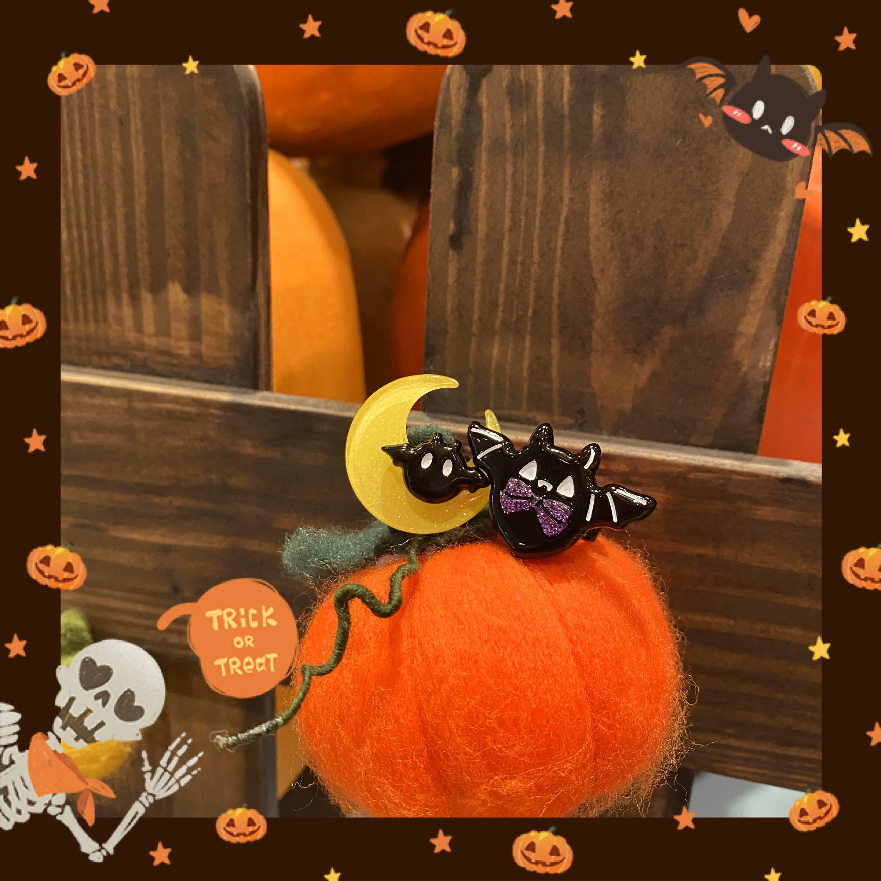 Chubby Bat - Halloween Colorful Beads Lolita Necklace, Bat Accents - Image 11
