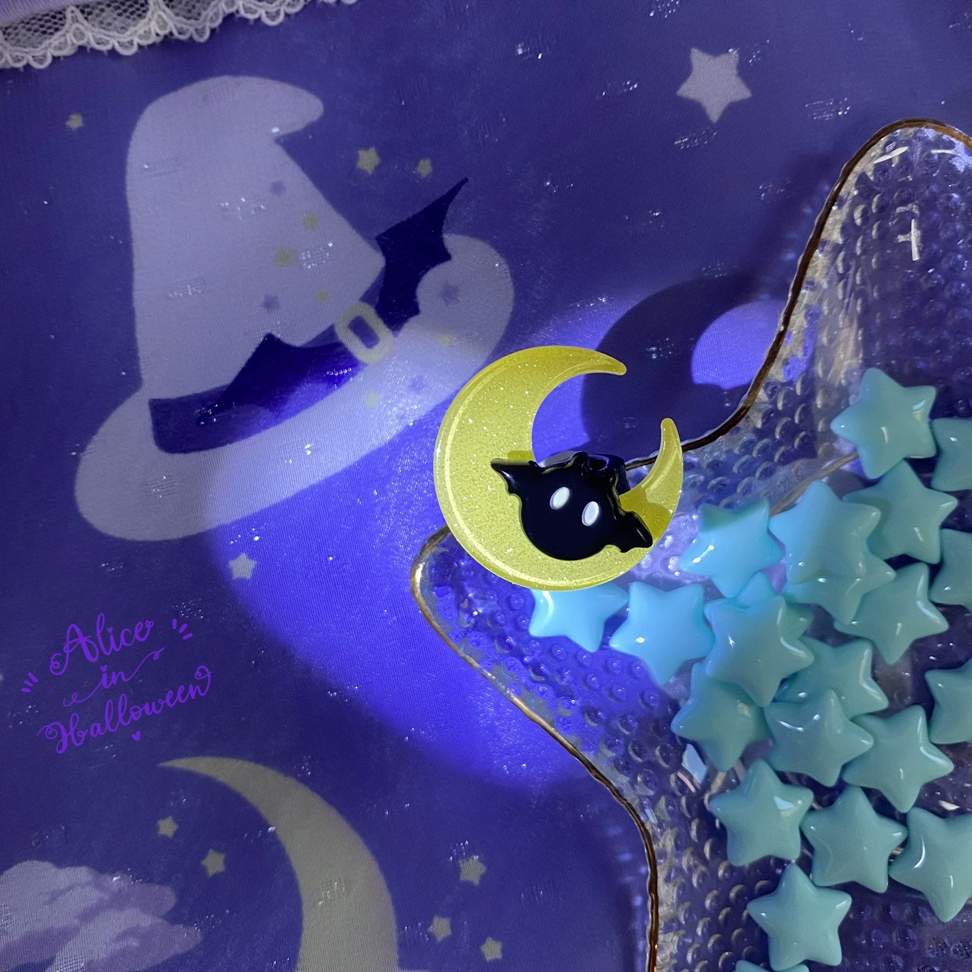 Chubby Bat - Halloween Colorful Beads Lolita Necklace, Bat Accents - Image 7