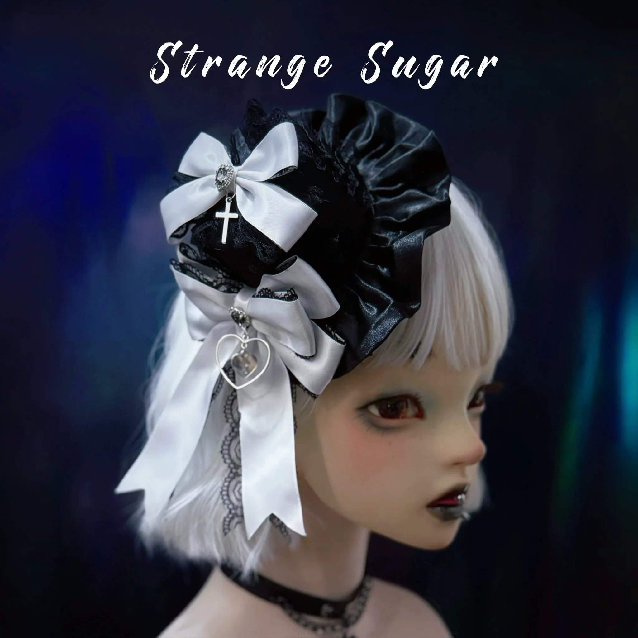 Halloween Gothic Lolita Headdress, Eyeball & Skeleton Accent - Image 7