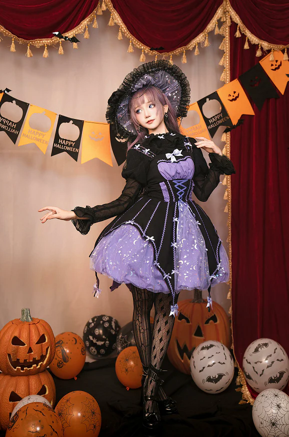 Lemon Honey - Halloween Gothic Lolita Jumper Dress, Pumpkin-inspired Dress - Image 19