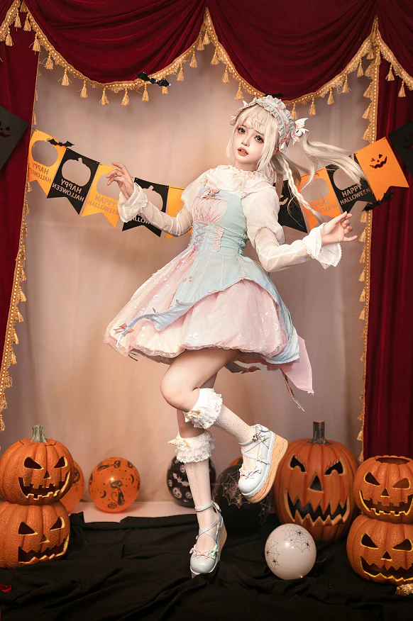 Lemon Honey - Halloween Gothic Lolita Jumper Dress, Pumpkin-inspired Dress - Image 33