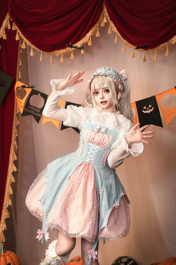 Lemon Honey - Halloween Gothic Lolita Jumper Dress, Pumpkin-inspired Dress - Image 38