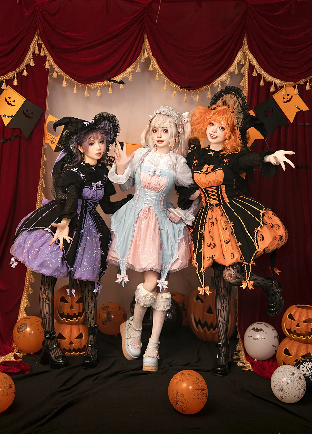 Lemon Honey - Halloween Gothic Lolita Jumper Dress, Pumpkin-inspired Dress - Image 5