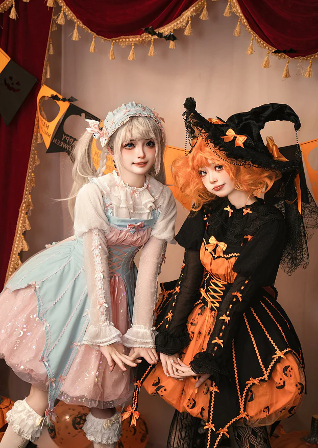 Lemon Honey - Halloween Gothic Lolita Jumper Dress, Pumpkin-inspired Dress - Image 9