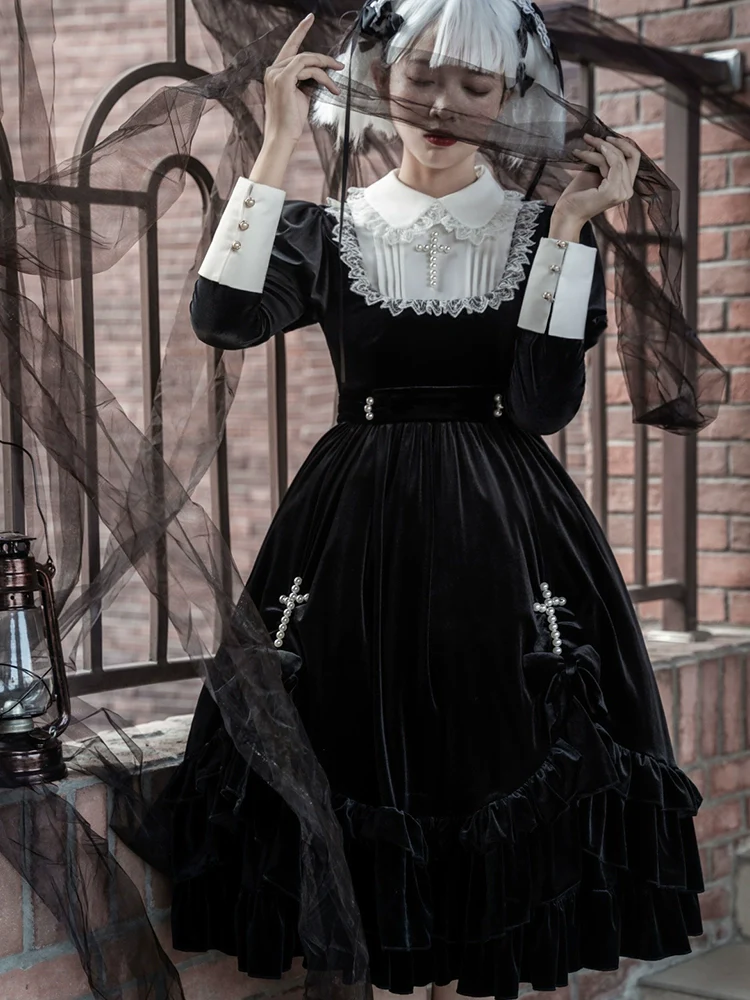 Sweet Date - Halloween Gothic Lolita OP Dress Princess Winter Dress - Image 5