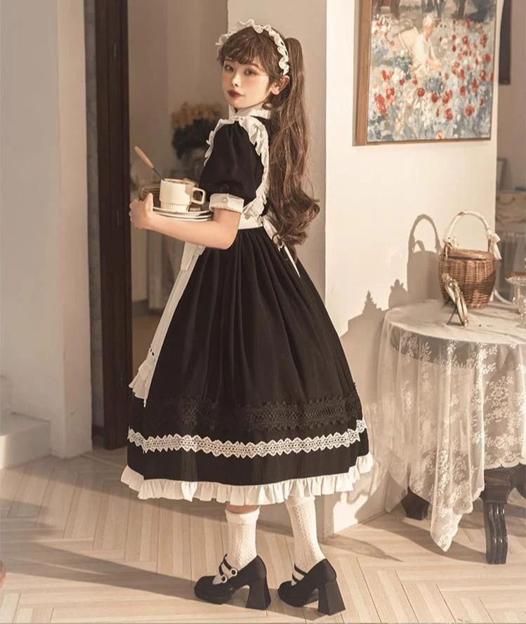 Sweet Date - Halloween Gothic Lolita OP Maid Lolita Dress Elegant Lolita OP - Image 13