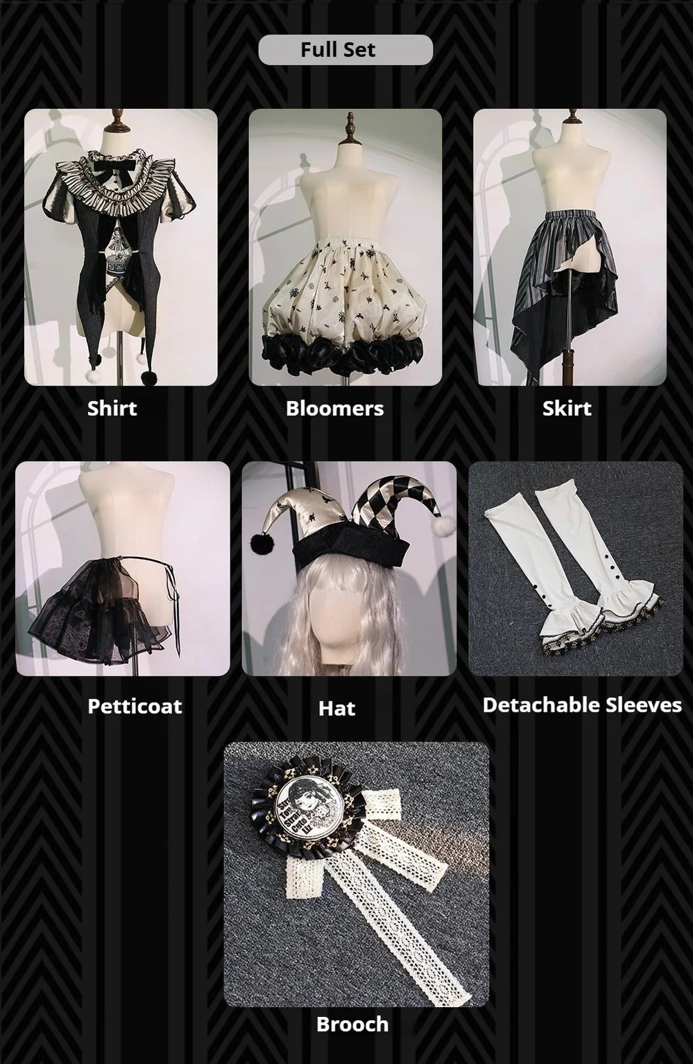 LizBird - Bizarre Toy Box - Halloween Gothic Lolita Skirt Suit Goth Shirt and Bloomers - Image 20