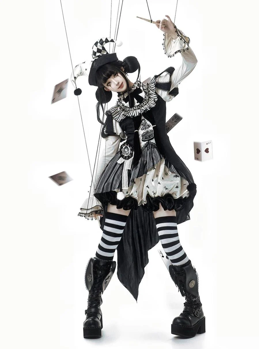 LizBird - Bizarre Toy Box - Halloween Gothic Lolita Skirt Suit Goth Shirt and Bloomers - Image 4