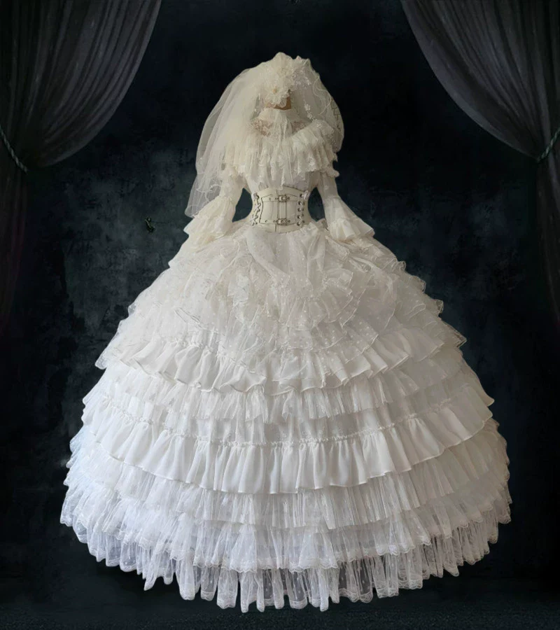 Teddy Bear - Halloween Gothic Wedding Lolita OP Dress - Image 12