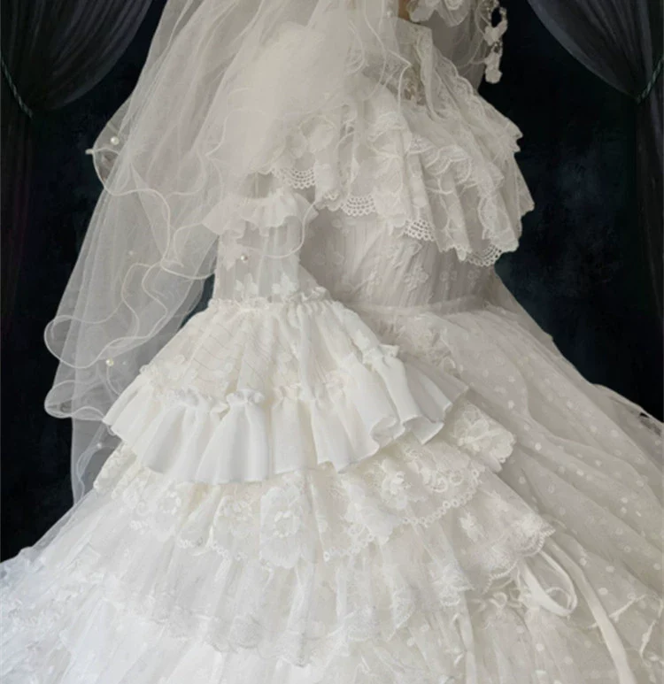 Teddy Bear - Halloween Gothic Wedding Lolita OP Dress - Image 14