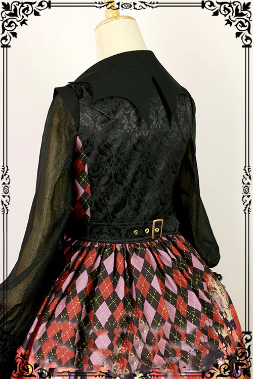 Halloween Lolita Shirt Gothic Bat Collar - Image 10