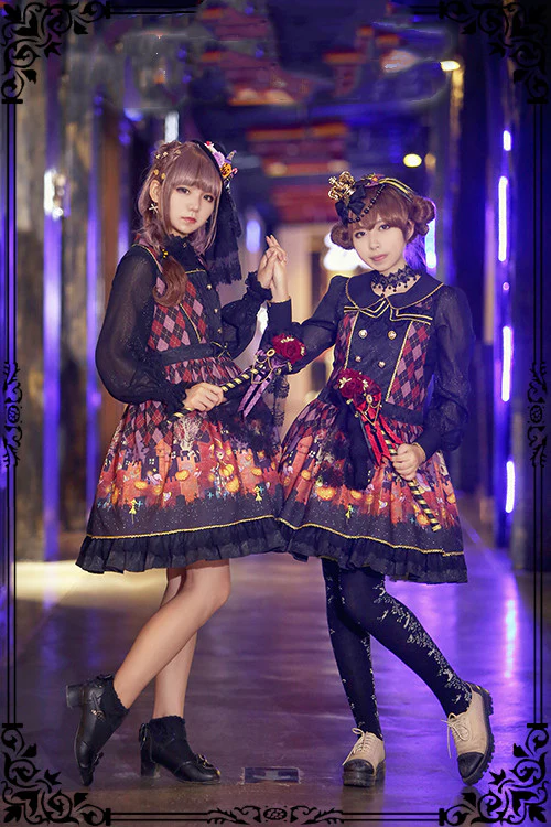 Halloween Lolita Shirt Gothic Bat Collar - Image 4