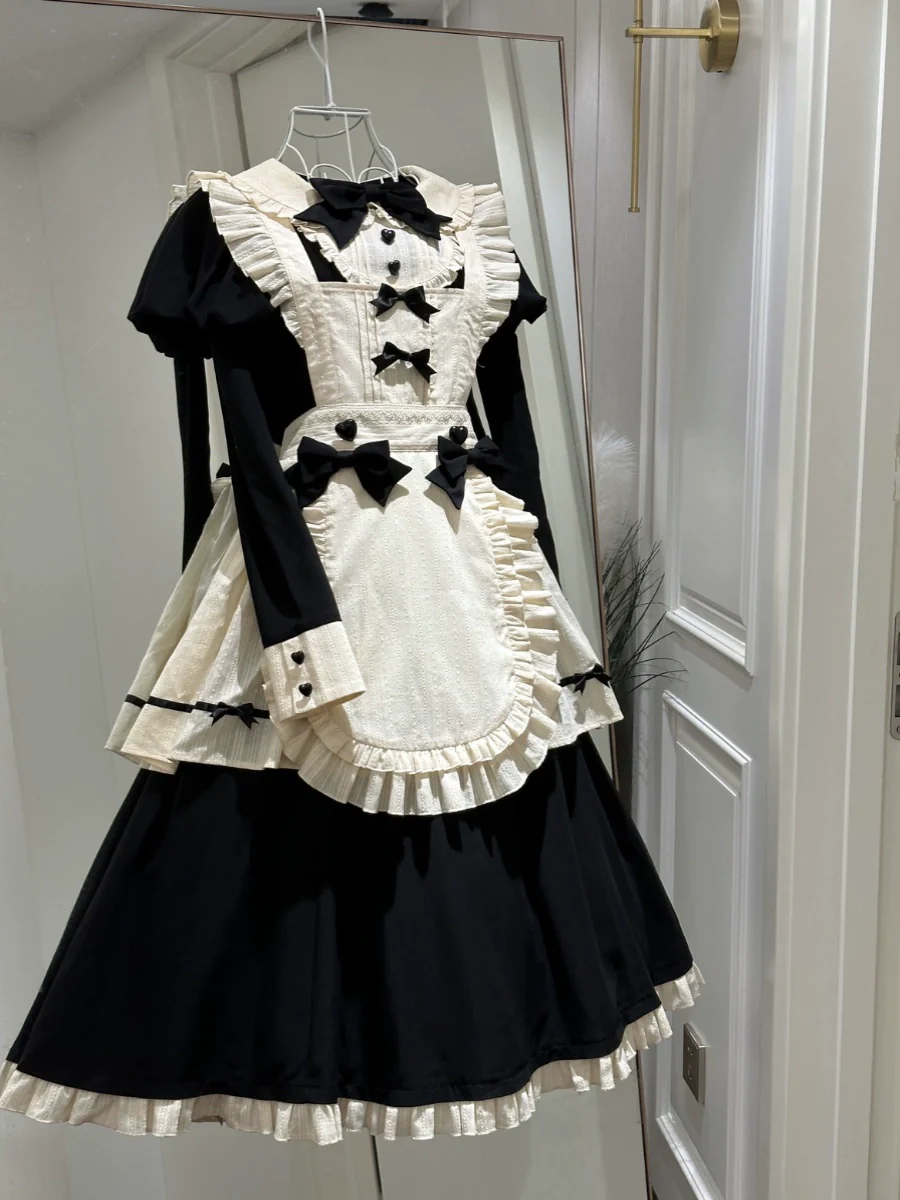 Hawthorn Berries - Maidette - Halloween Maid Lolita Apron OP Dress - Image 10