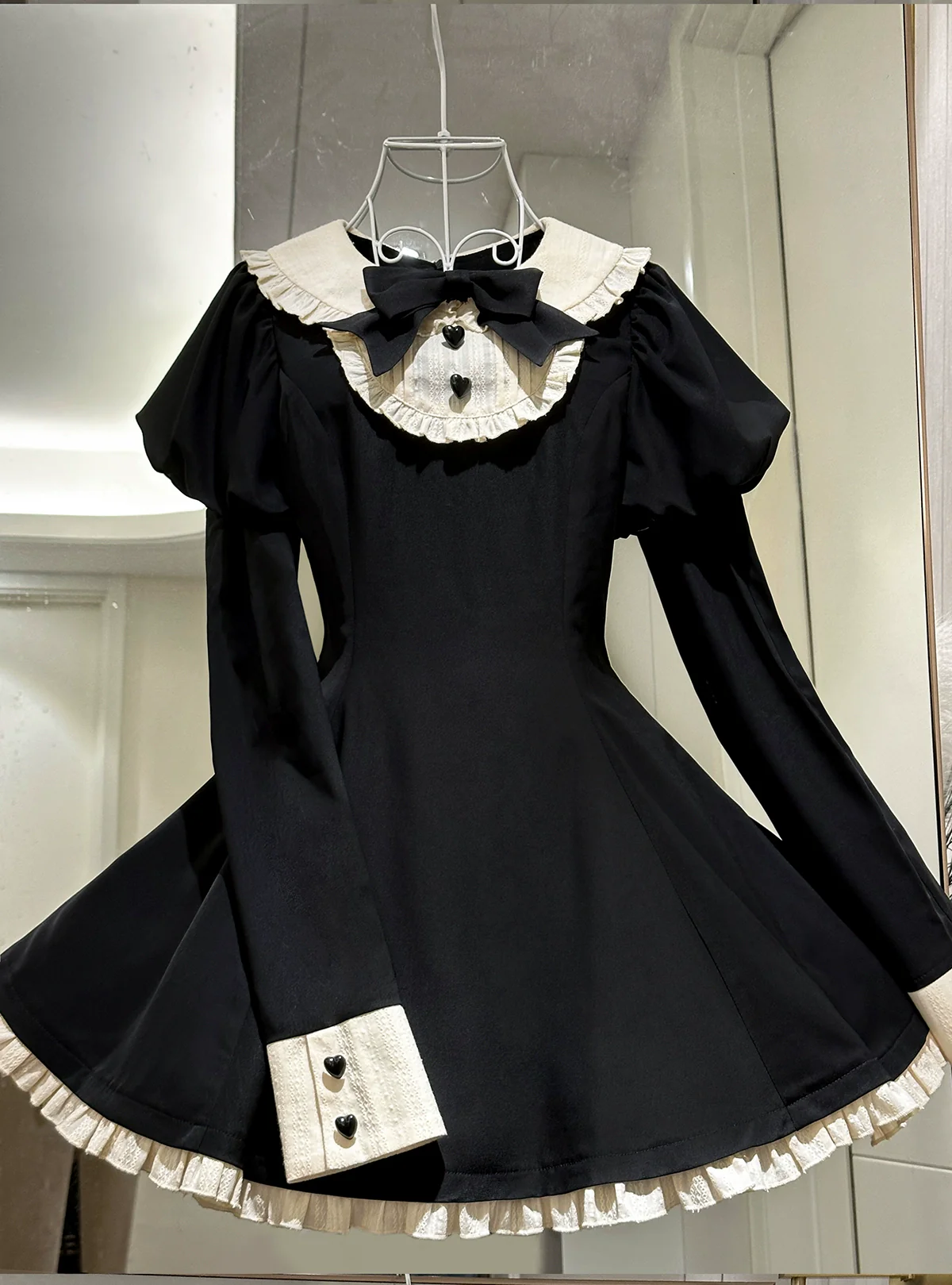 Hawthorn Berries - Maidette - Halloween Maid Lolita Apron OP Dress - Image 11