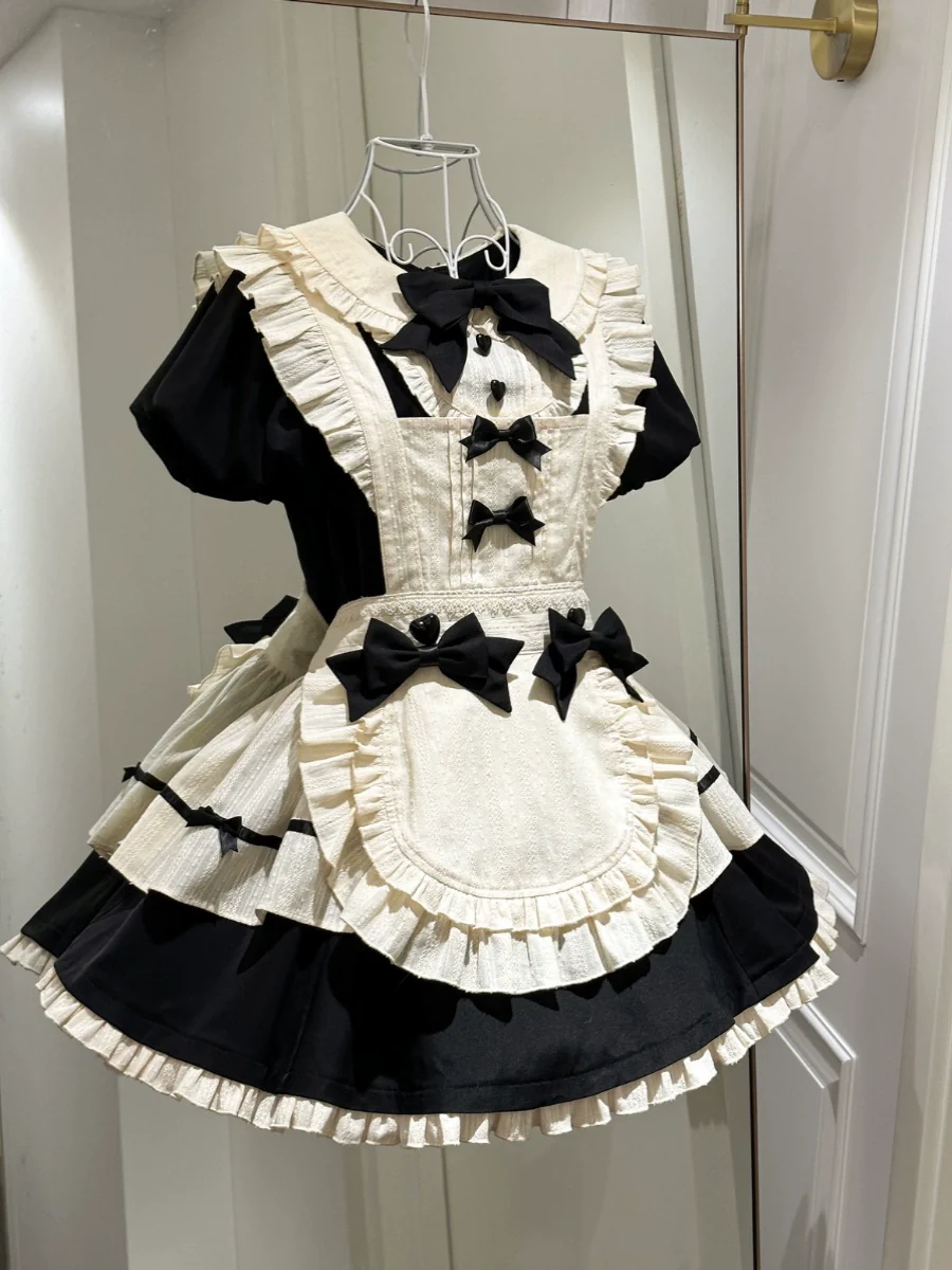Hawthorn Berries - Maidette - Halloween Maid Lolita Apron OP Dress - Image 8
