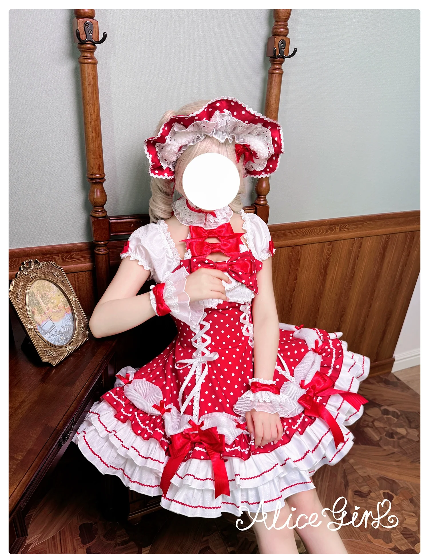 Alice Girl - Old School Polka Dots - Halter Neck Sweet Lolita OP Dress - Image 24