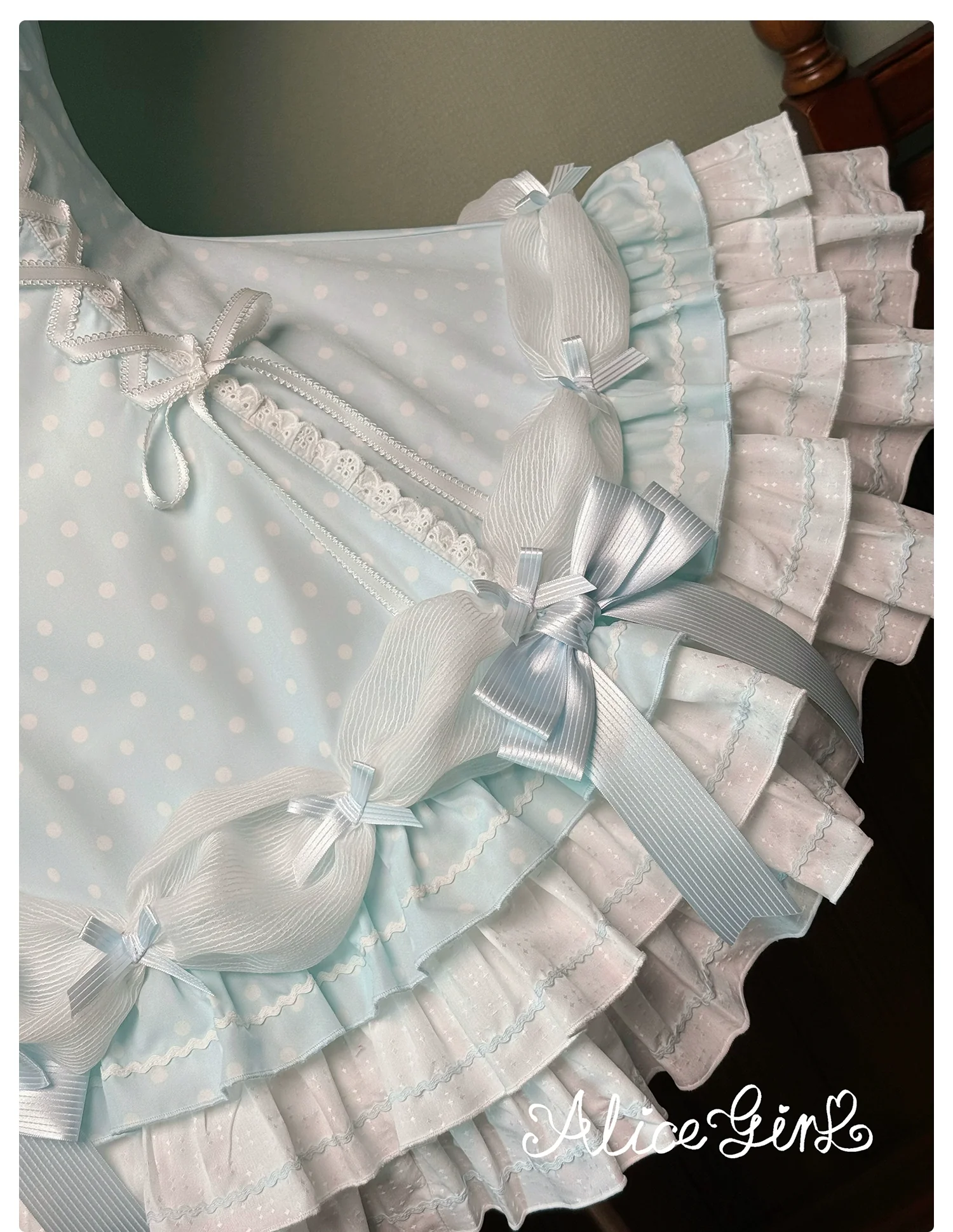 Alice Girl - Old School Polka Dots - Halter Neck Sweet Lolita OP Dress - Image 43
