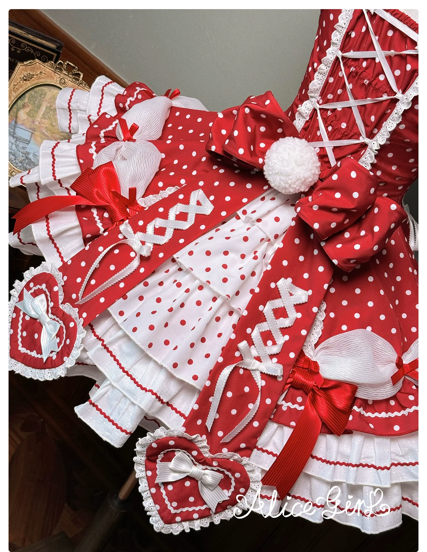 Alice Girl - Old School Polka Dots - Halter Neck Sweet Lolita OP Dress - Image 60