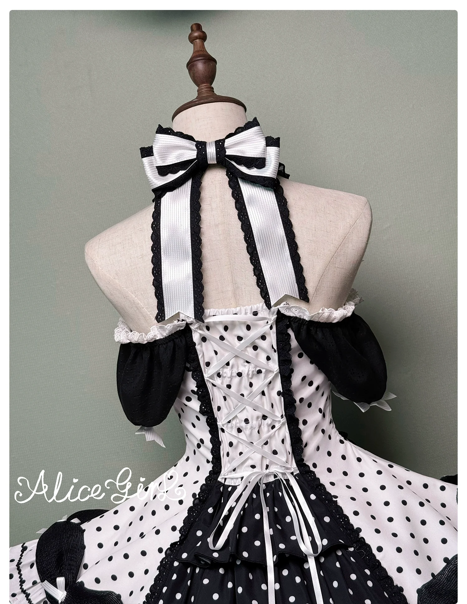 Alice Girl - Old School Polka Dots - Halter Neck Sweet Lolita OP Dress - Image 64