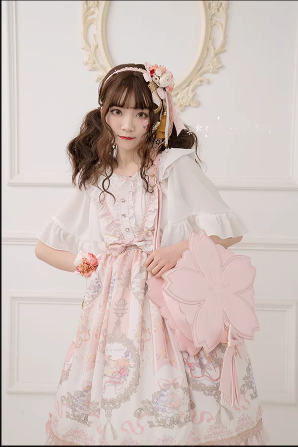 Han Lolita Sakura Bag Double-layered Handbag Crossbody Bag Multicolors