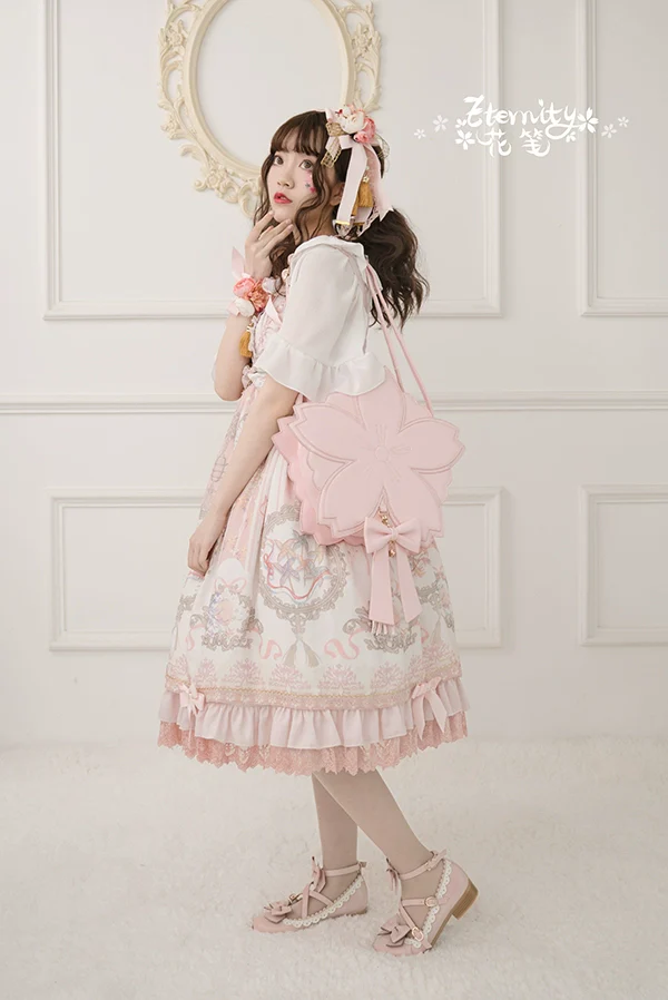 Han Lolita Sakura Bag Double-layered Handbag Crossbody Bag Multicolors - Image 6