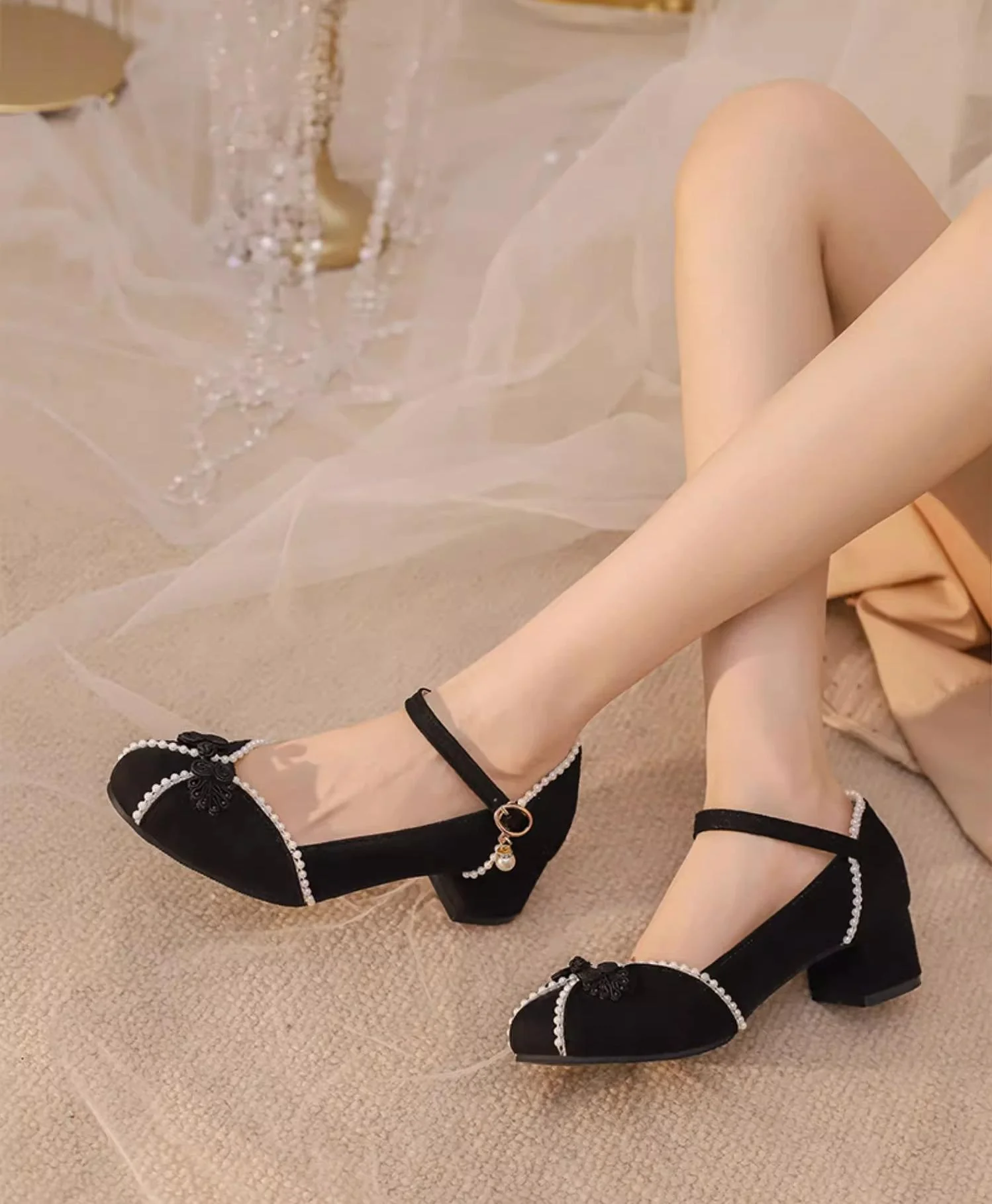Yana - Huaiyu Yana - Chinese Style Han Lolita Shoes Lolita Chunky Heel Shoes - Image 18