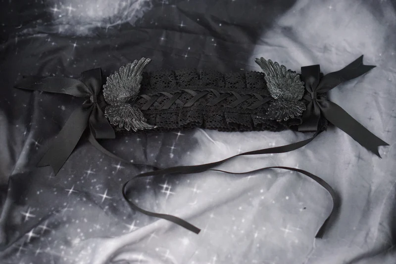 Strange Sugar - Black Wings Halloween Goth Lolita Hairband - Image 16