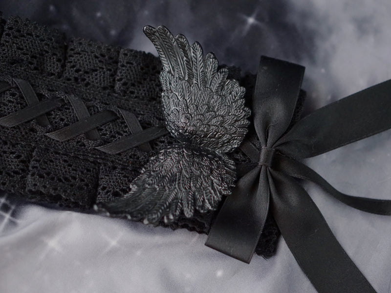 Strange Sugar - Black Wings Halloween Goth Lolita Hairband - Image 17