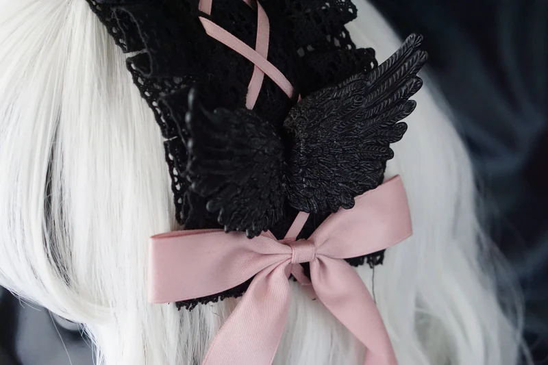 Strange Sugar - Black Wings Halloween Goth Lolita Hairband - Image 23
