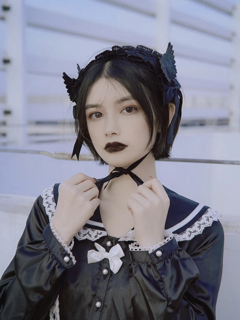 Strange Sugar - Black Wings Halloween Goth Lolita Hairband - Image 3