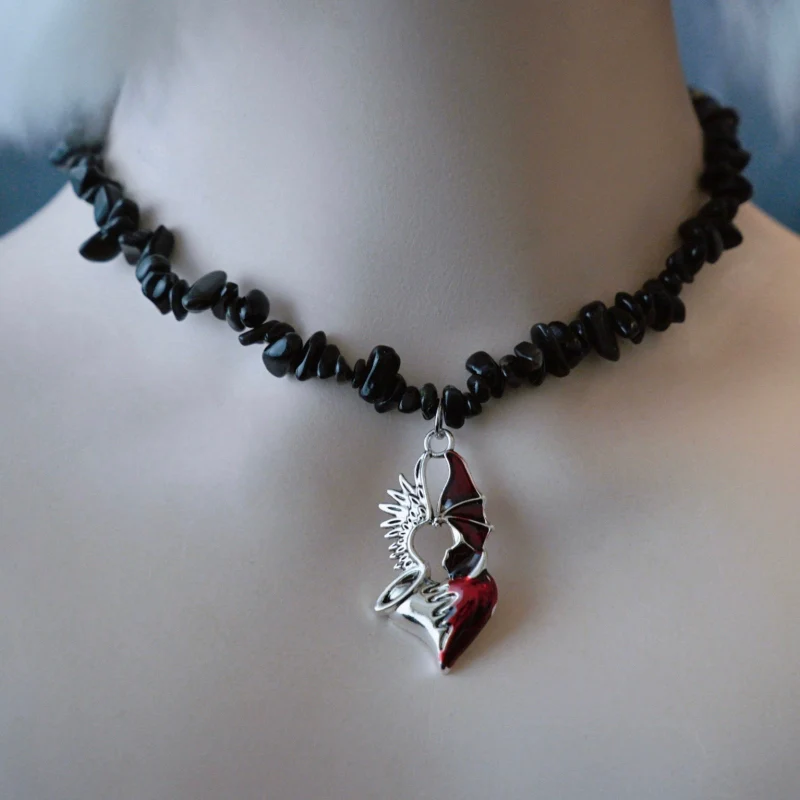 Strange Sugar - Handmade Gothic Lolita Choker, Multiple Pendant - Image 2