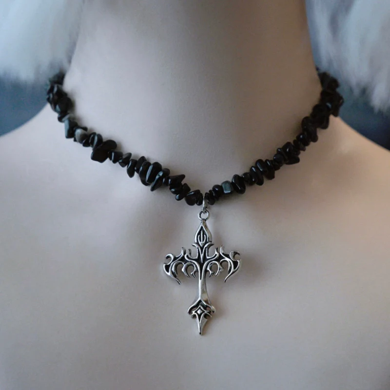 Strange Sugar - Handmade Gothic Lolita Choker, Multiple Pendant - Image 3