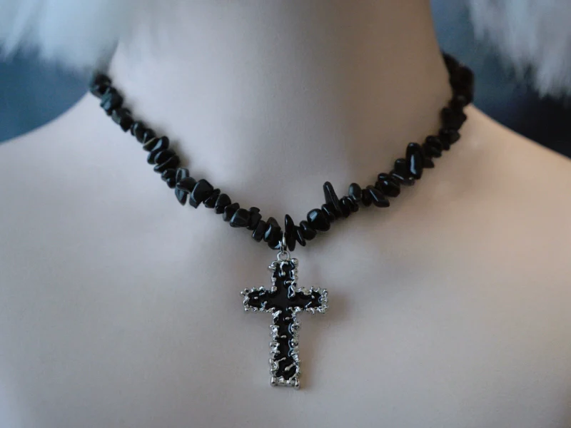 Strange Sugar - Handmade Gothic Lolita Choker, Multiple Pendant - Image 4