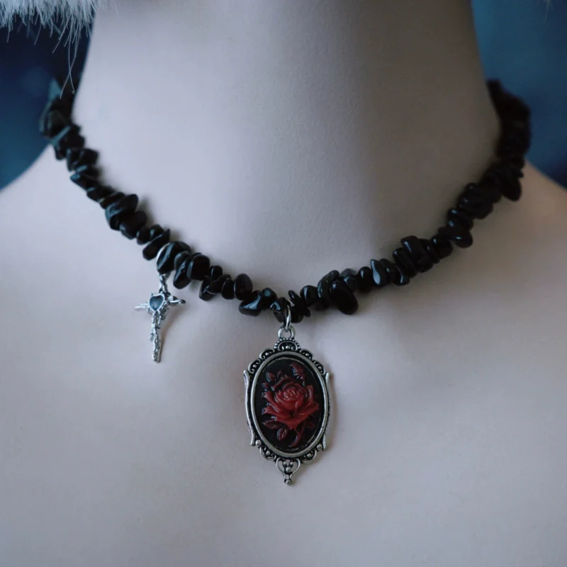 Strange Sugar - Handmade Gothic Lolita Choker, Multiple Pendant - Image 7