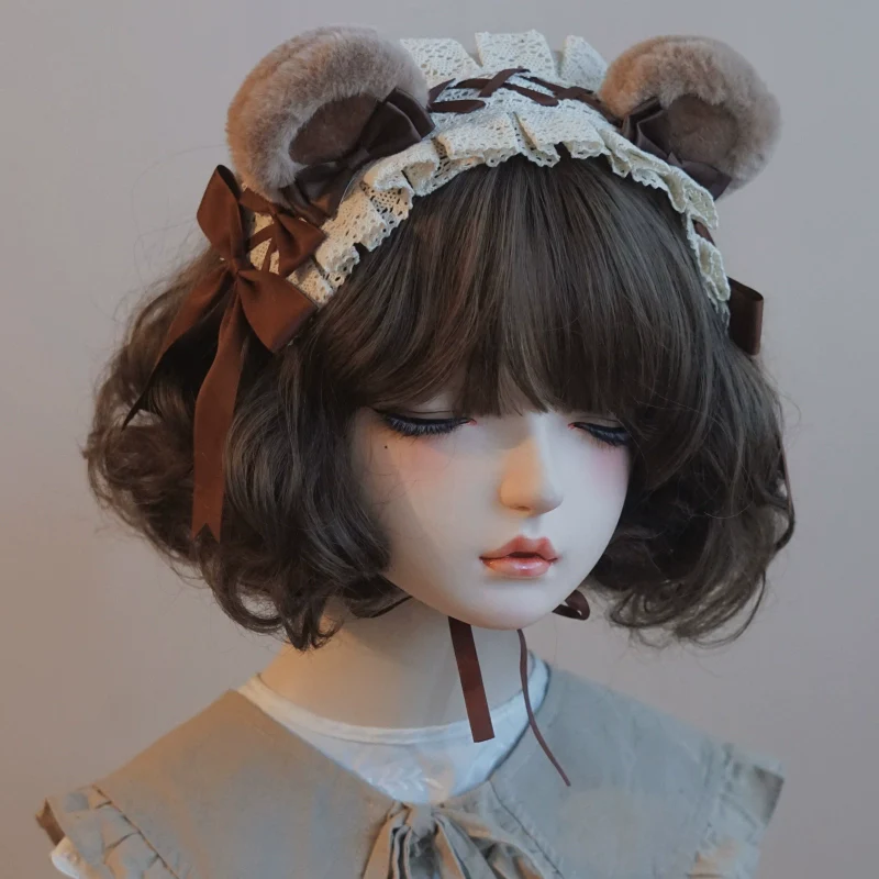 Besozealous - Handmade Lolita KC Animal Ear Coffee Hairband - Image 11