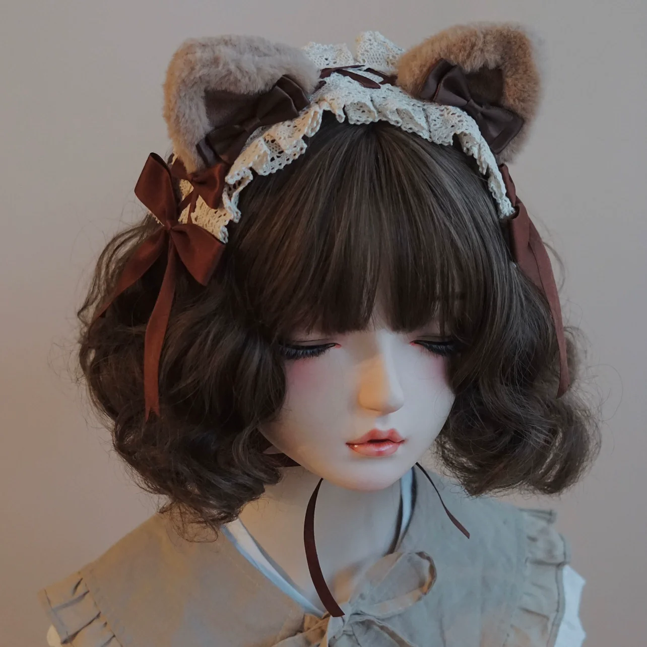 Besozealous - Handmade Lolita KC Animal Ear Coffee Hairband - Image 14