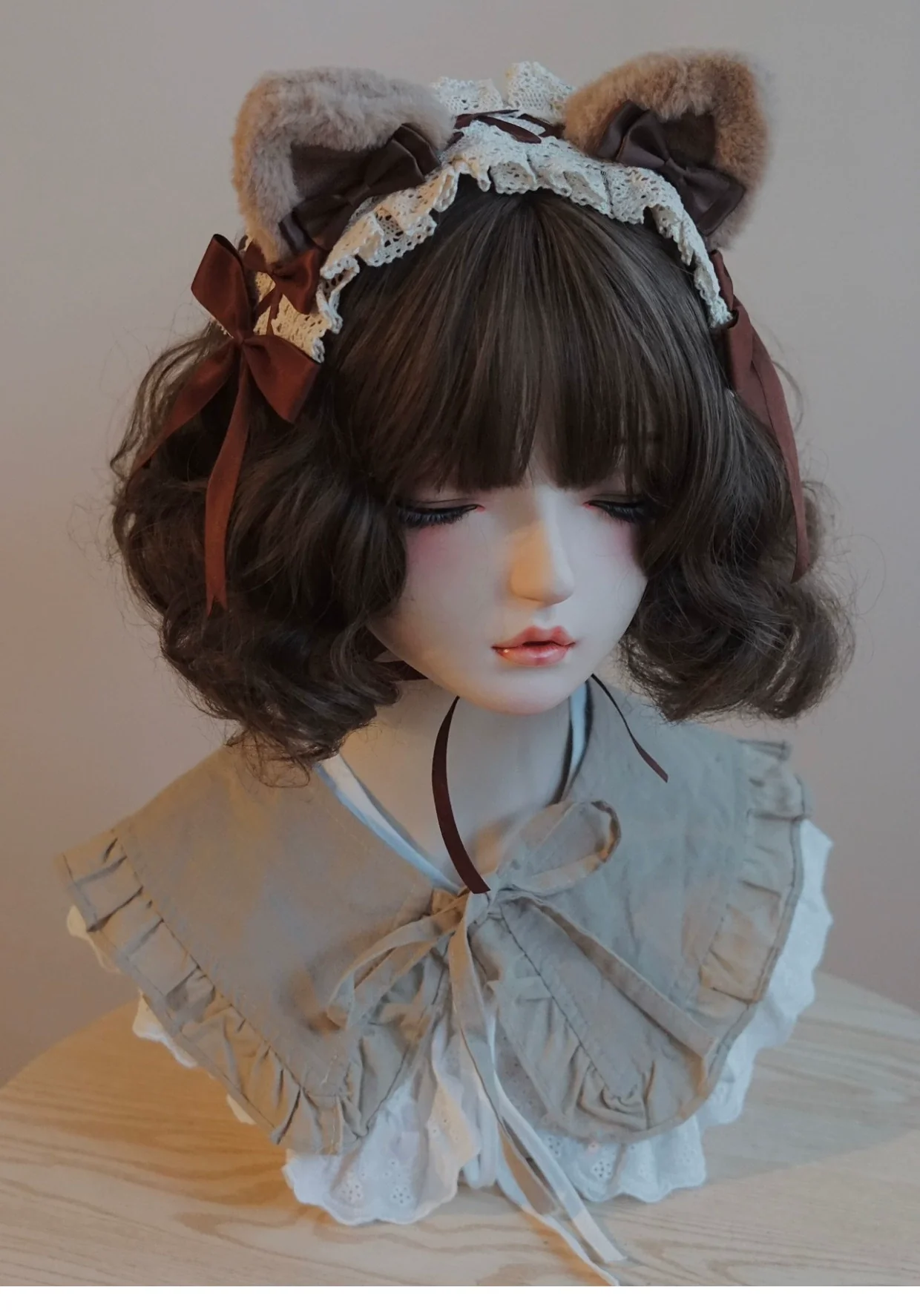 Besozealous - Handmade Lolita KC Animal Ear Coffee Hairband - Image 15