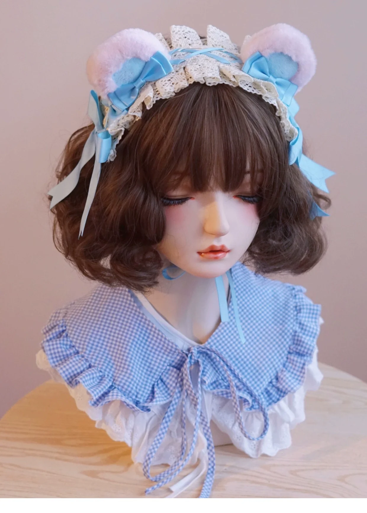Besozealous - Handmade Lolita KC Animal Ear Coffee Hairband - Image 23