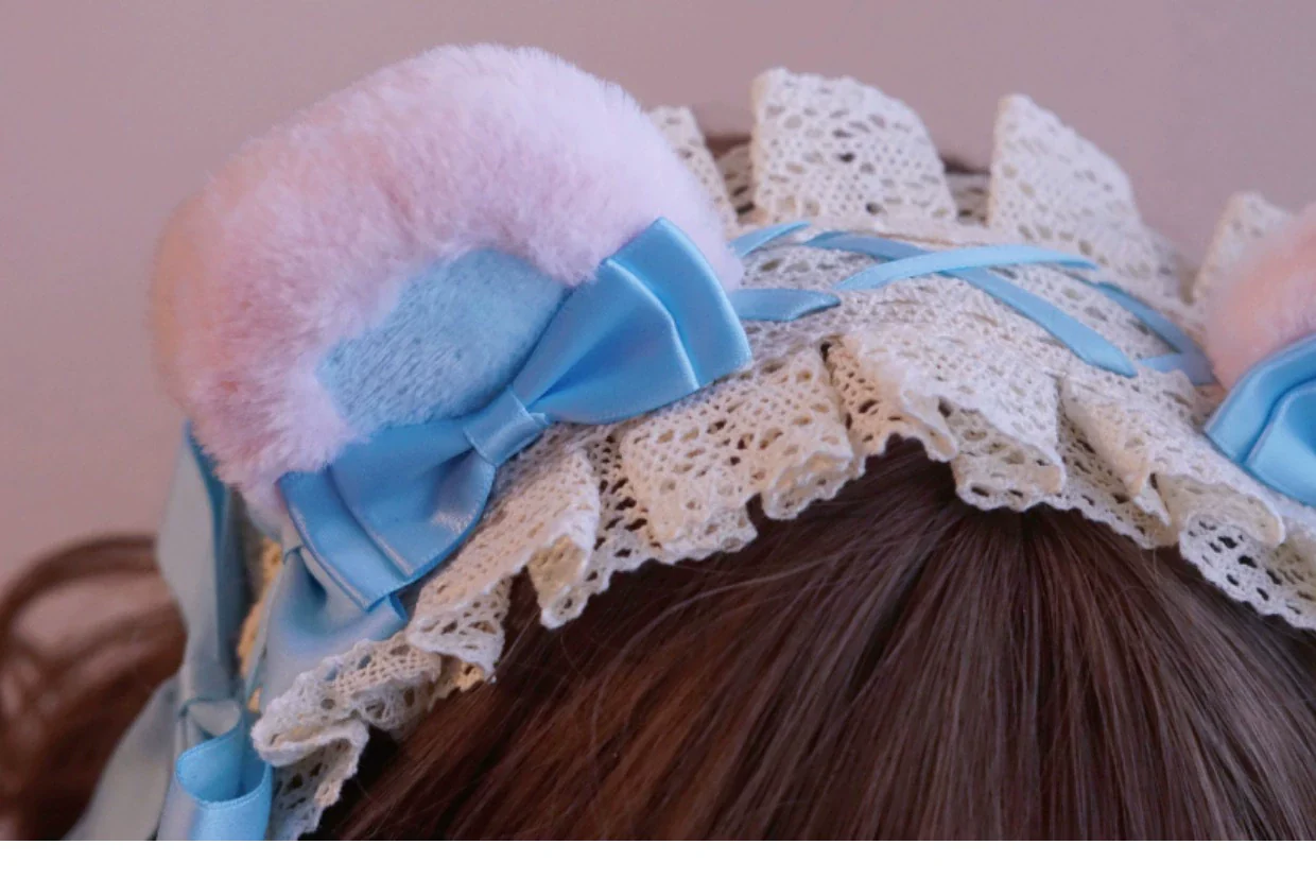 Besozealous - Handmade Lolita KC Animal Ear Coffee Hairband - Image 27