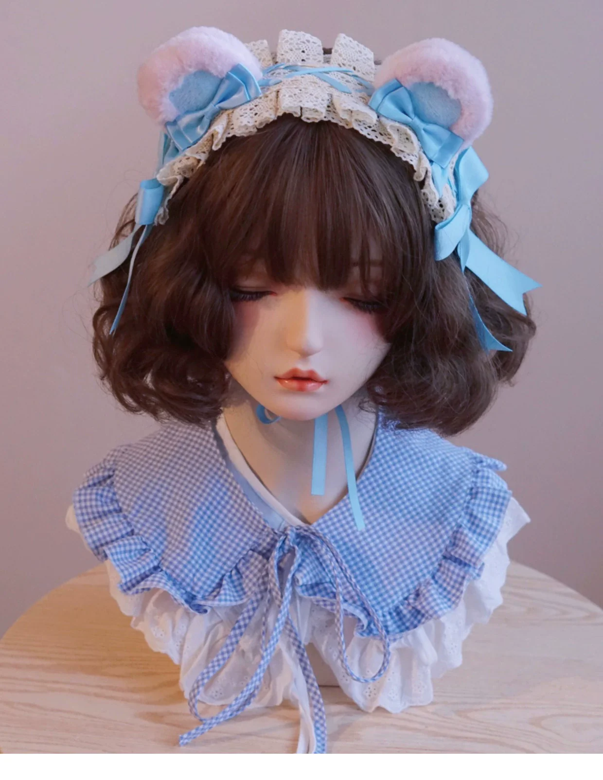 Besozealous - Handmade Lolita KC Animal Ear Coffee Hairband - Image 29