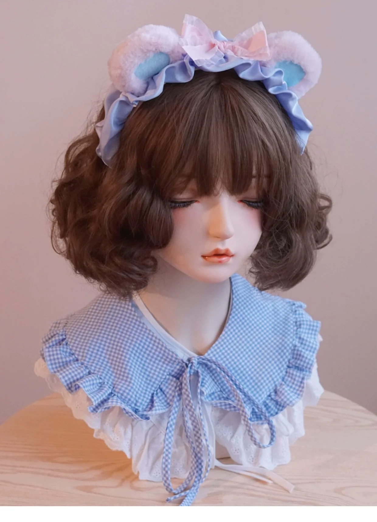 Besozealous - Handmade Lolita KC Animal Ear Coffee Hairband - Image 30