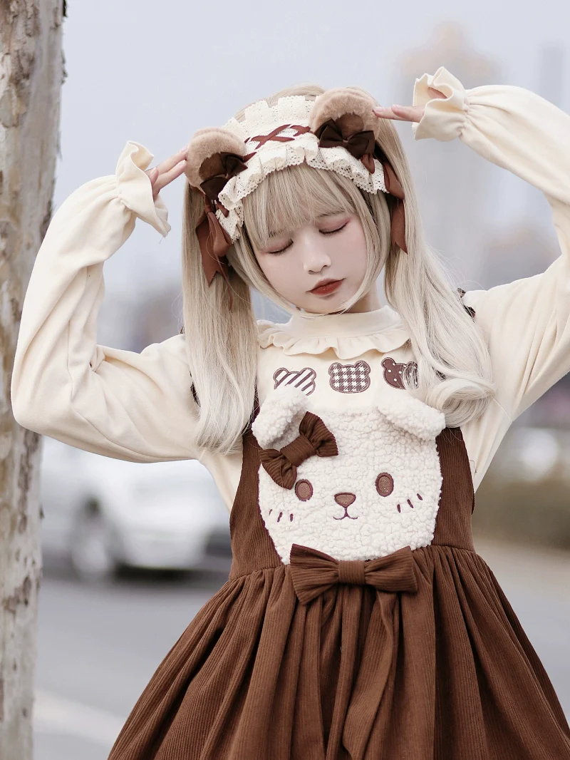 Besozealous - Handmade Lolita KC Animal Ear Coffee Hairband - Image 8