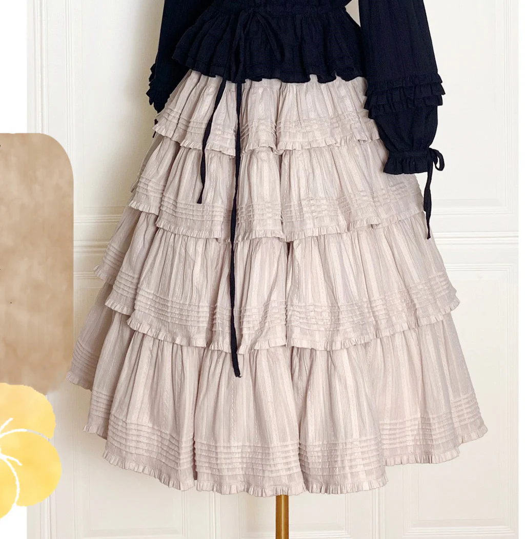 Heidi Cotton Lolita Tiered SK Skirt - Image 14