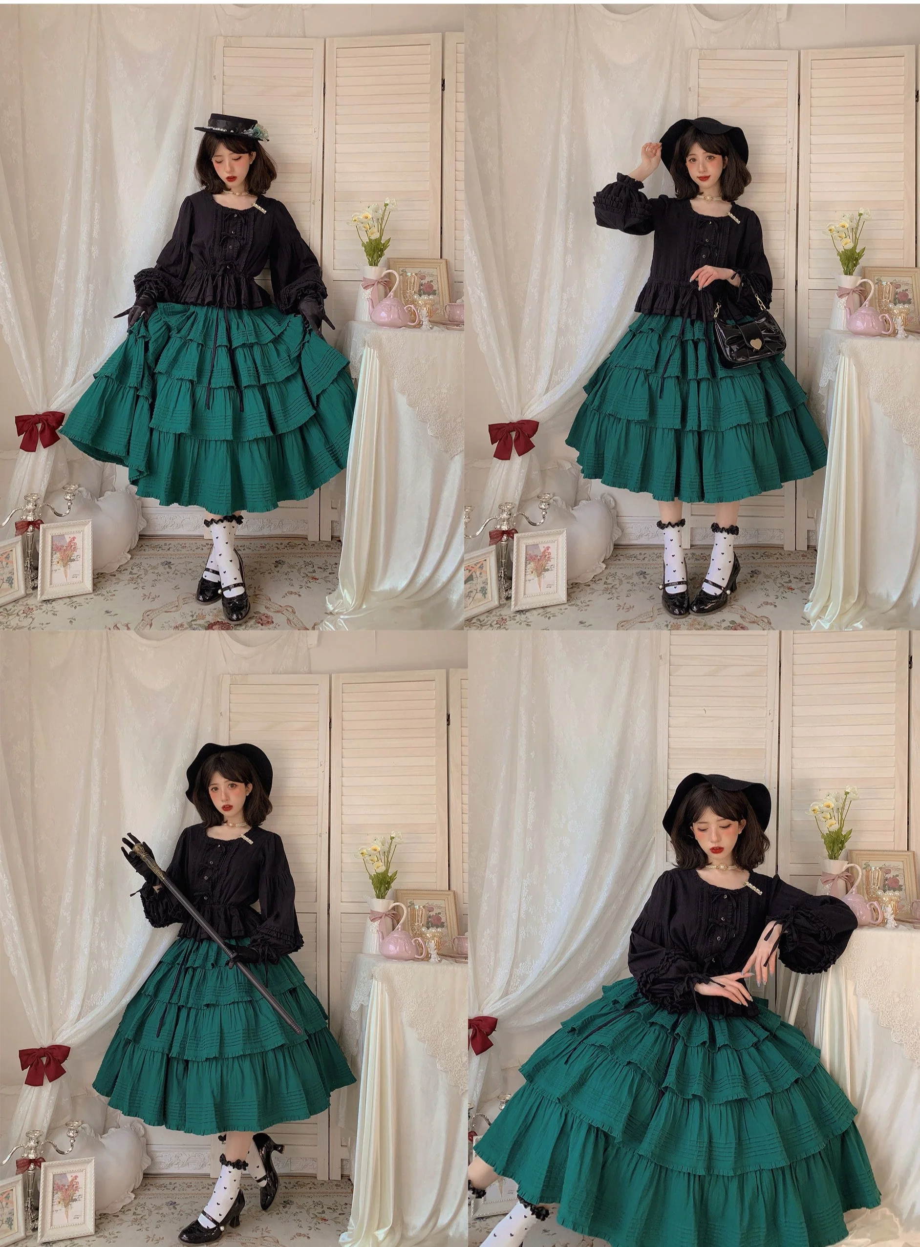 Heidi Cotton Lolita Tiered SK Skirt - Image 22