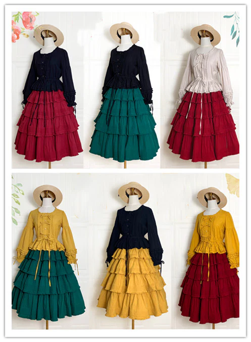 Heidi Cotton Lolita Tiered SK Skirt - Image 26
