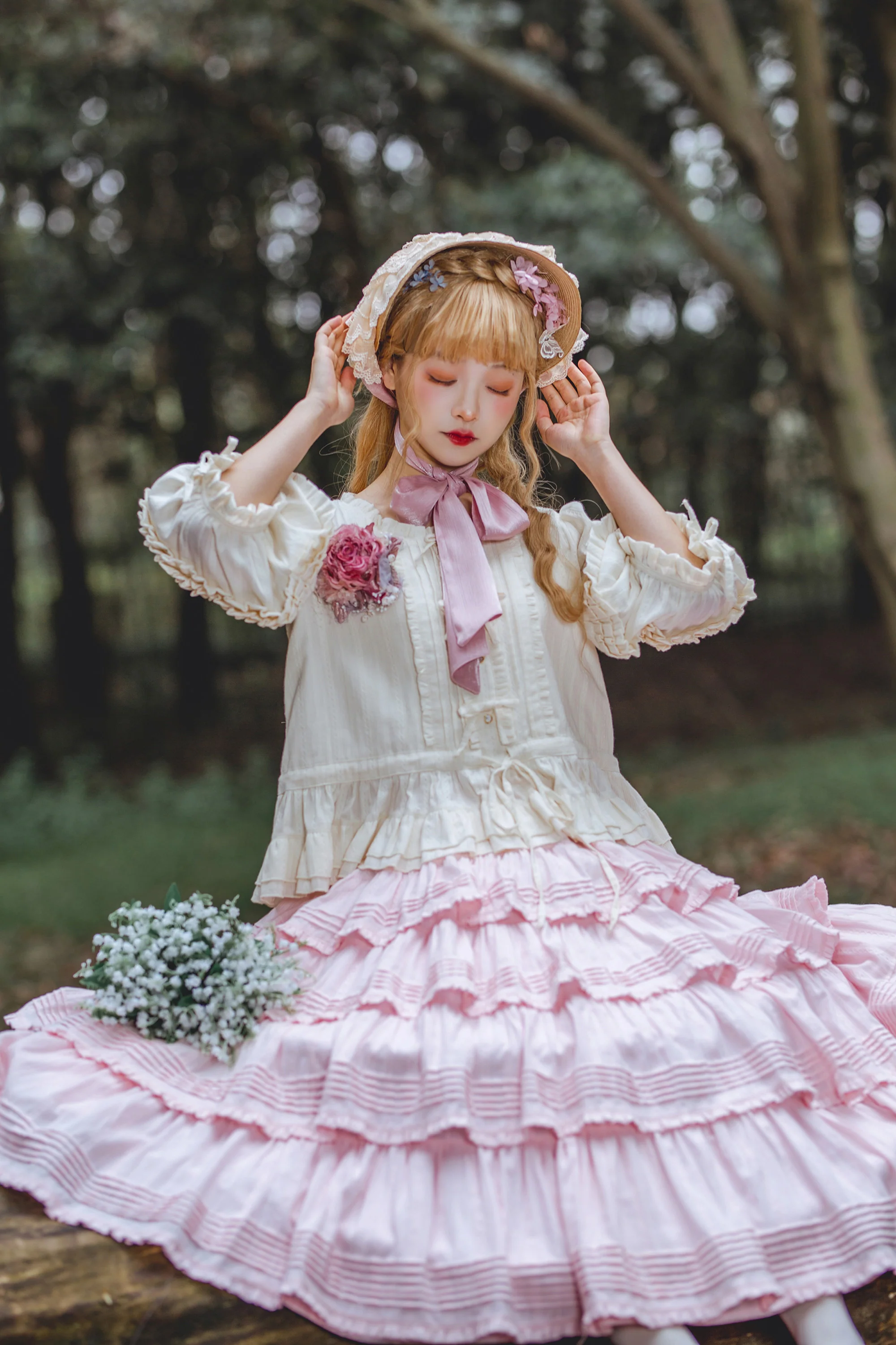 Heidi Cotton Lolita Tiered SK Skirt - Image 6