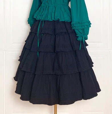 Heidi Cotton Lolita Tiered SK Skirt - Image 7