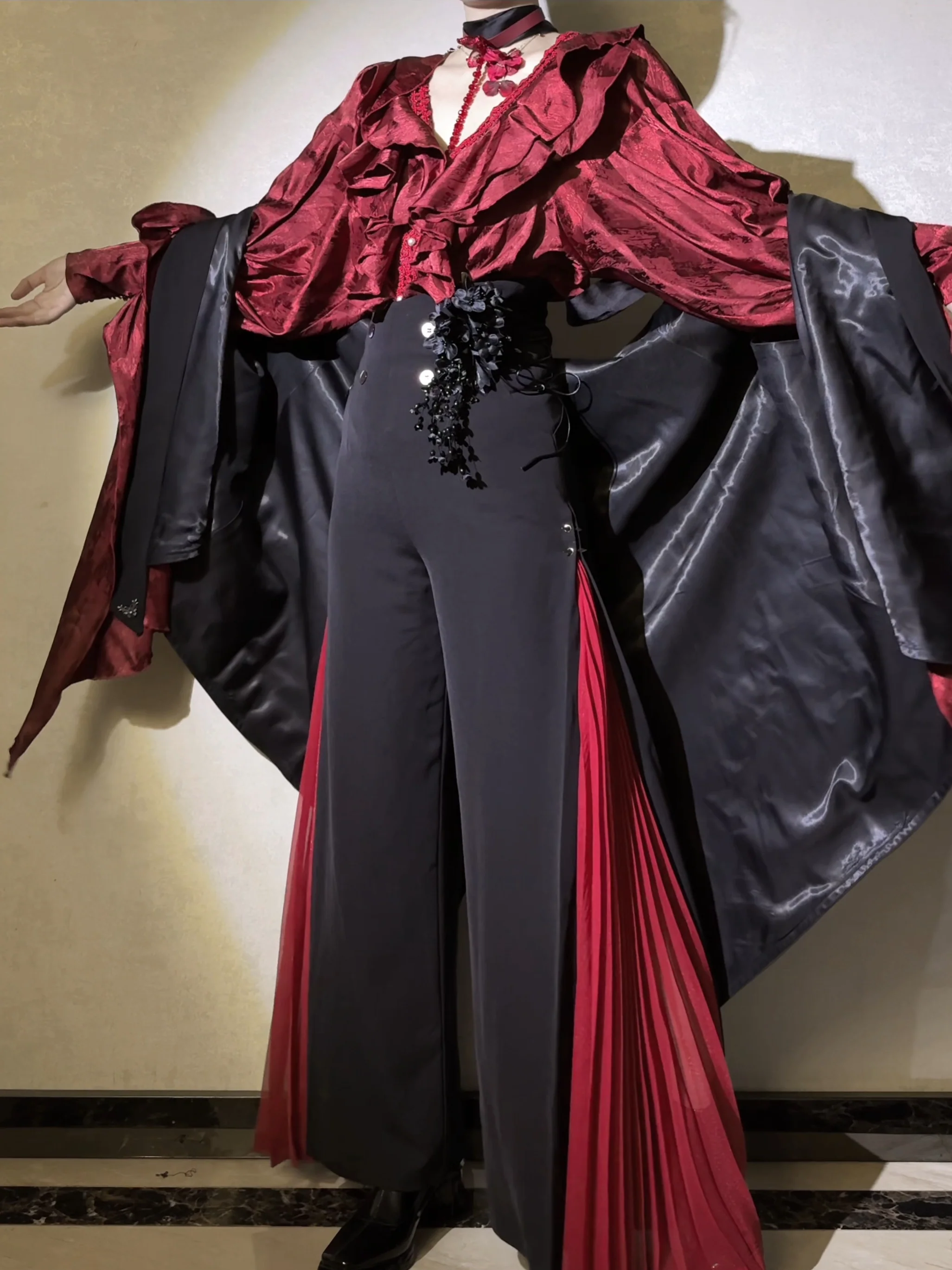 Knight Paradox - High Waist Ouji Lolita Pants, Side Pleats - Image 7