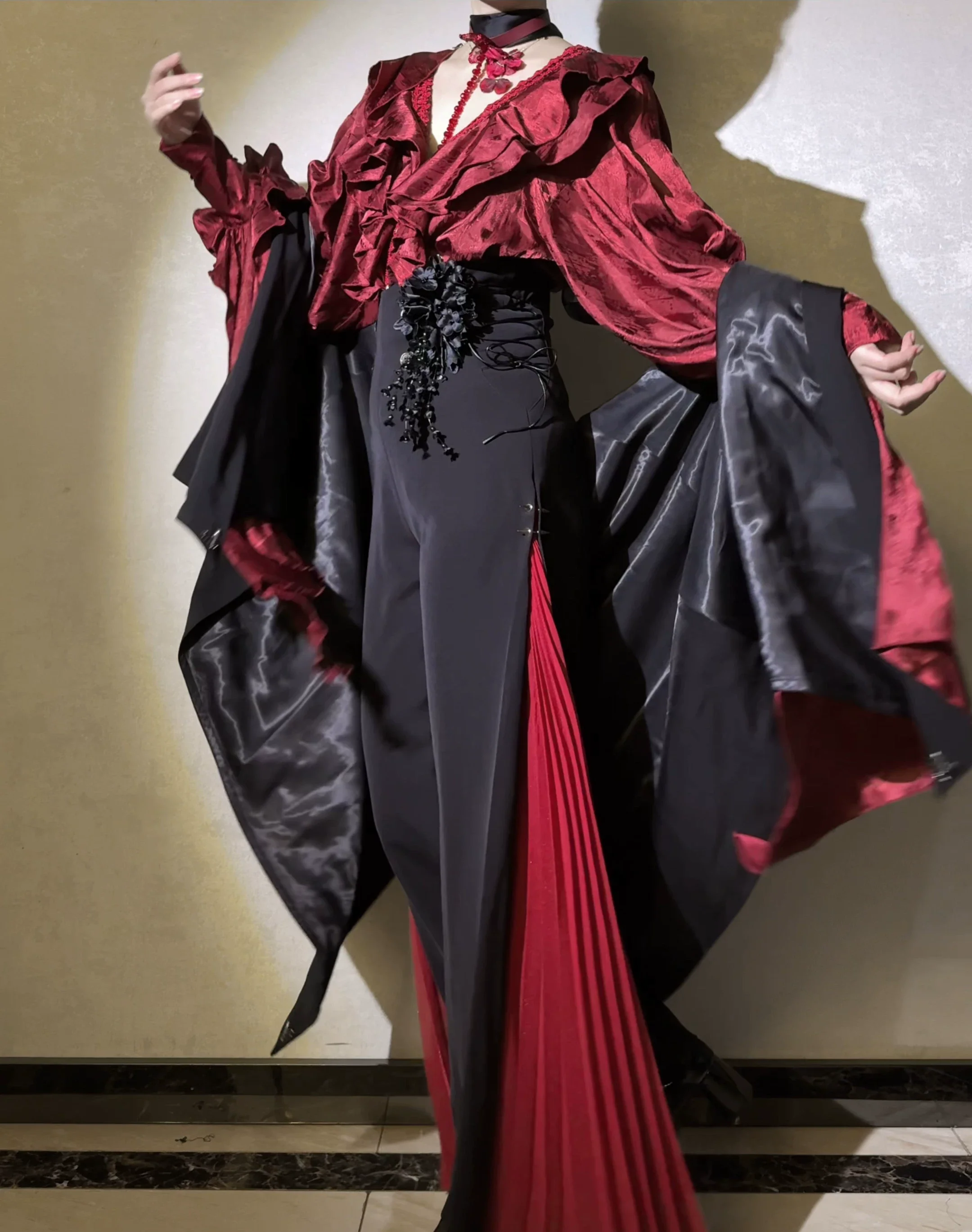 Knight Paradox - High Waist Ouji Lolita Pants, Side Pleats - Image 9