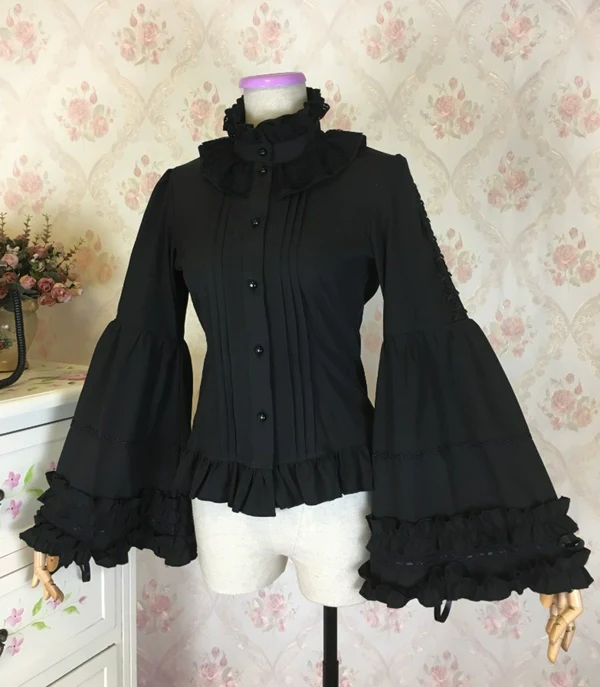Princess tailor lolita - Hime-Sleeve Gothic Lolita Blouse, Adjustable Cuffs - Image 12